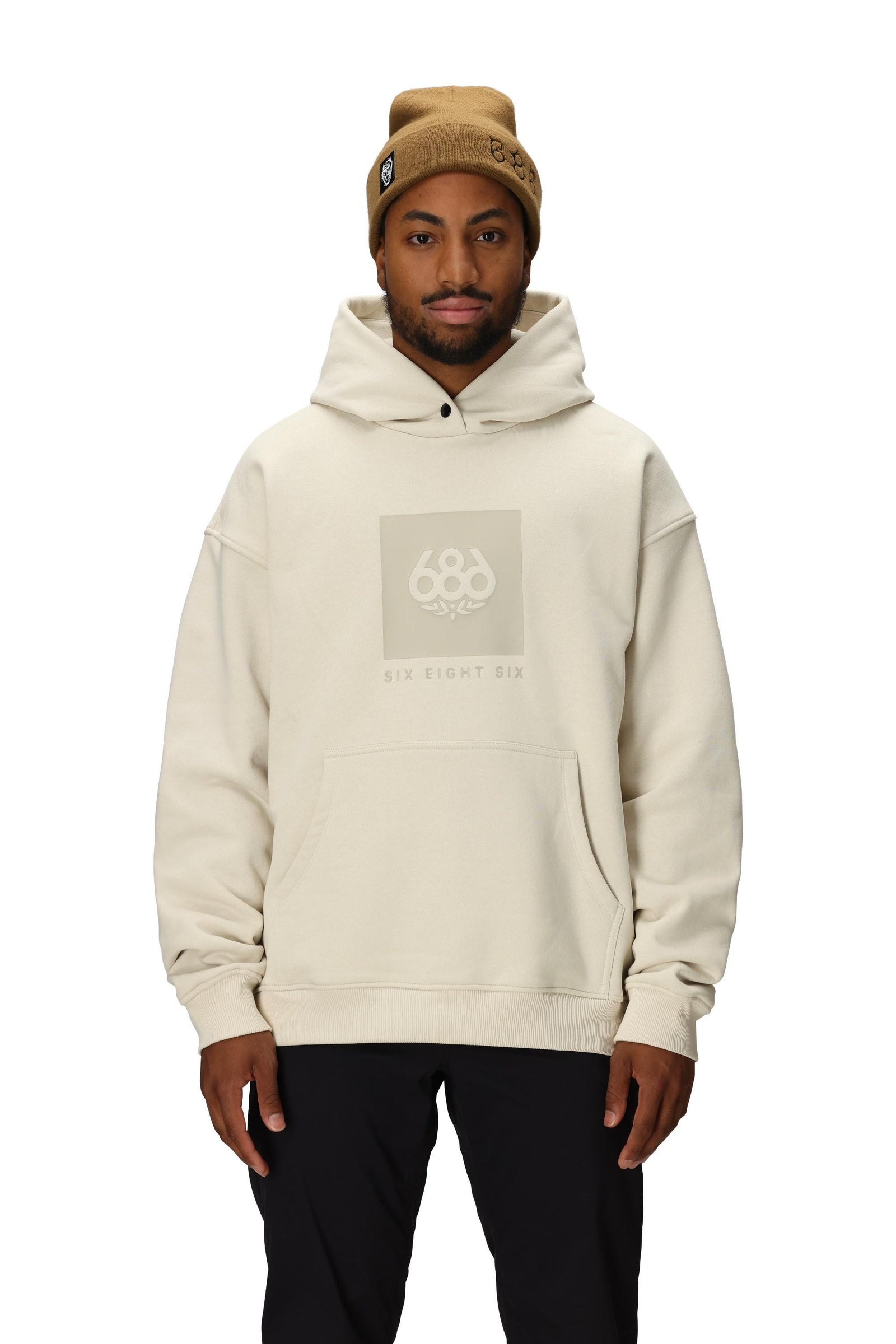 686 Knockout Logo Premium Heavyweight Pullover Hoody Limestone