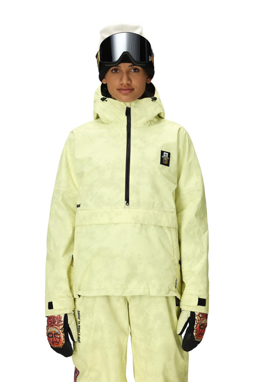 686 Women's Sublime Shell Anorak Sublime Yellow Tie Dye