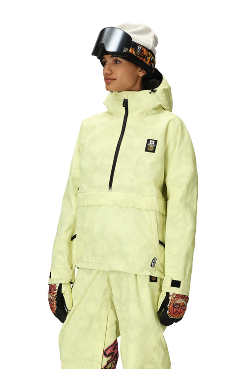 686 Women's Sublime Shell Anorak Sublime Yellow Tie Dye