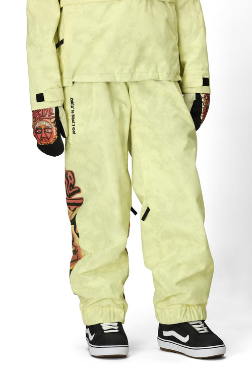 686 Women's Sublime Shell Pant Sublime Yellow Tie Dye