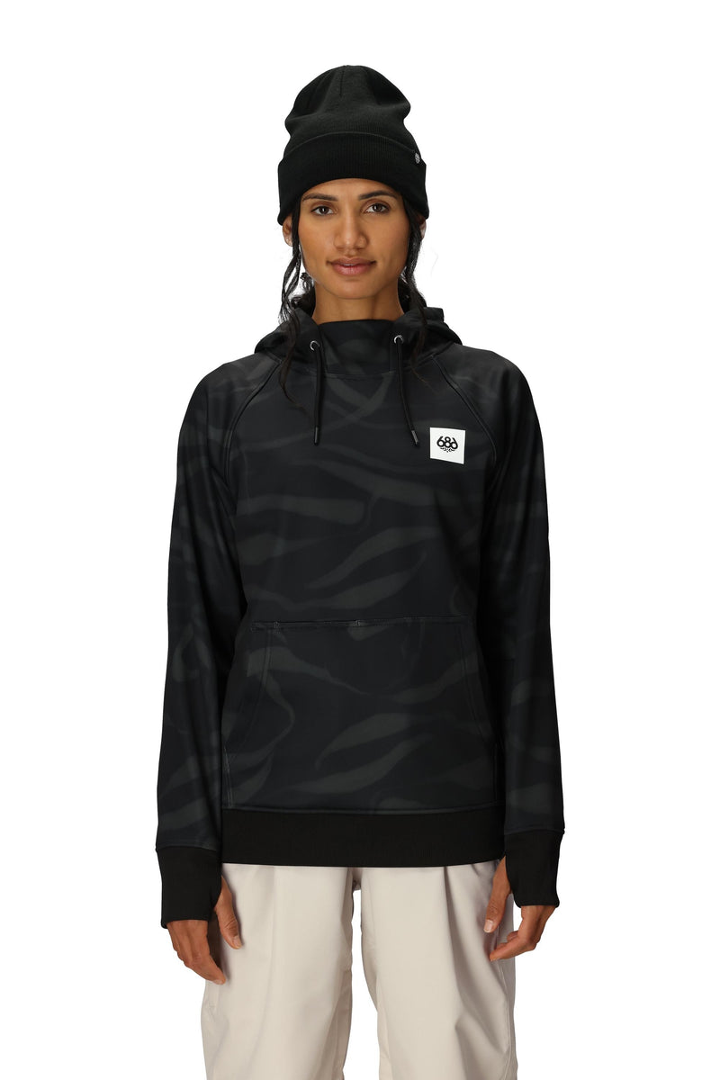 686 Women's Bonded Fleece Pullover Hoody Black Vapors