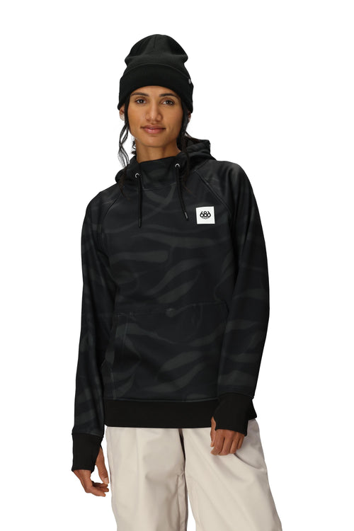 686 Women's Bonded Fleece Pullover Hoody Black Vapors