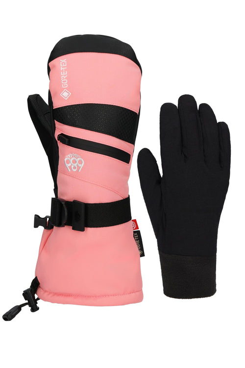 686 Women's Gore-Tex Smarty 3-in-1 Gauntlet Mitt Geranium Pink