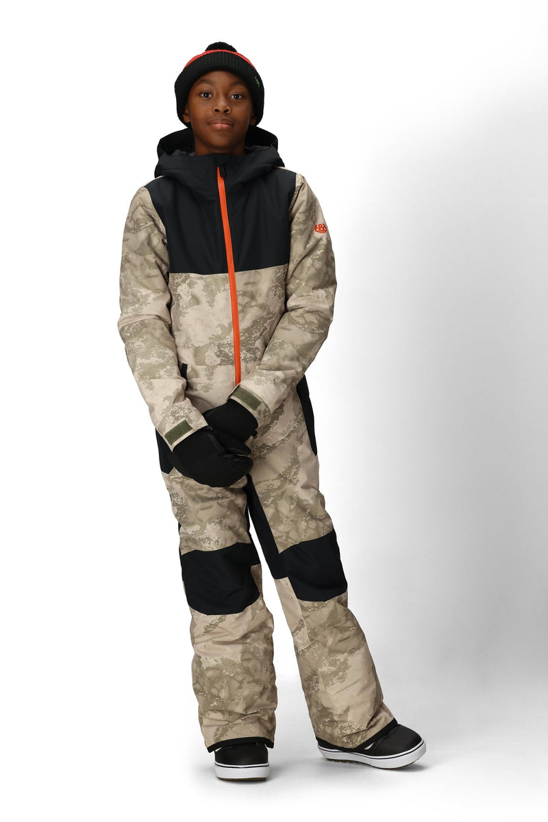 686 Boys' Shazam Insulated One-Piece Limestone Hemisphere Colorblock