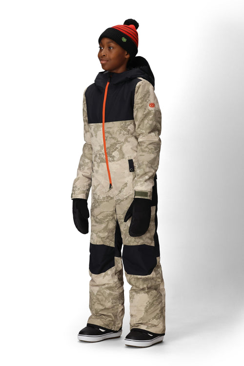 686 Boys' Shazam Insulated One-Piece Limestone Hemisphere Colorblock