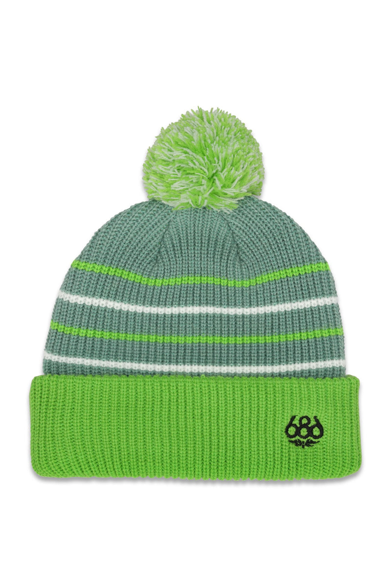 686 Youth Pom Beanie Lime Colorblock