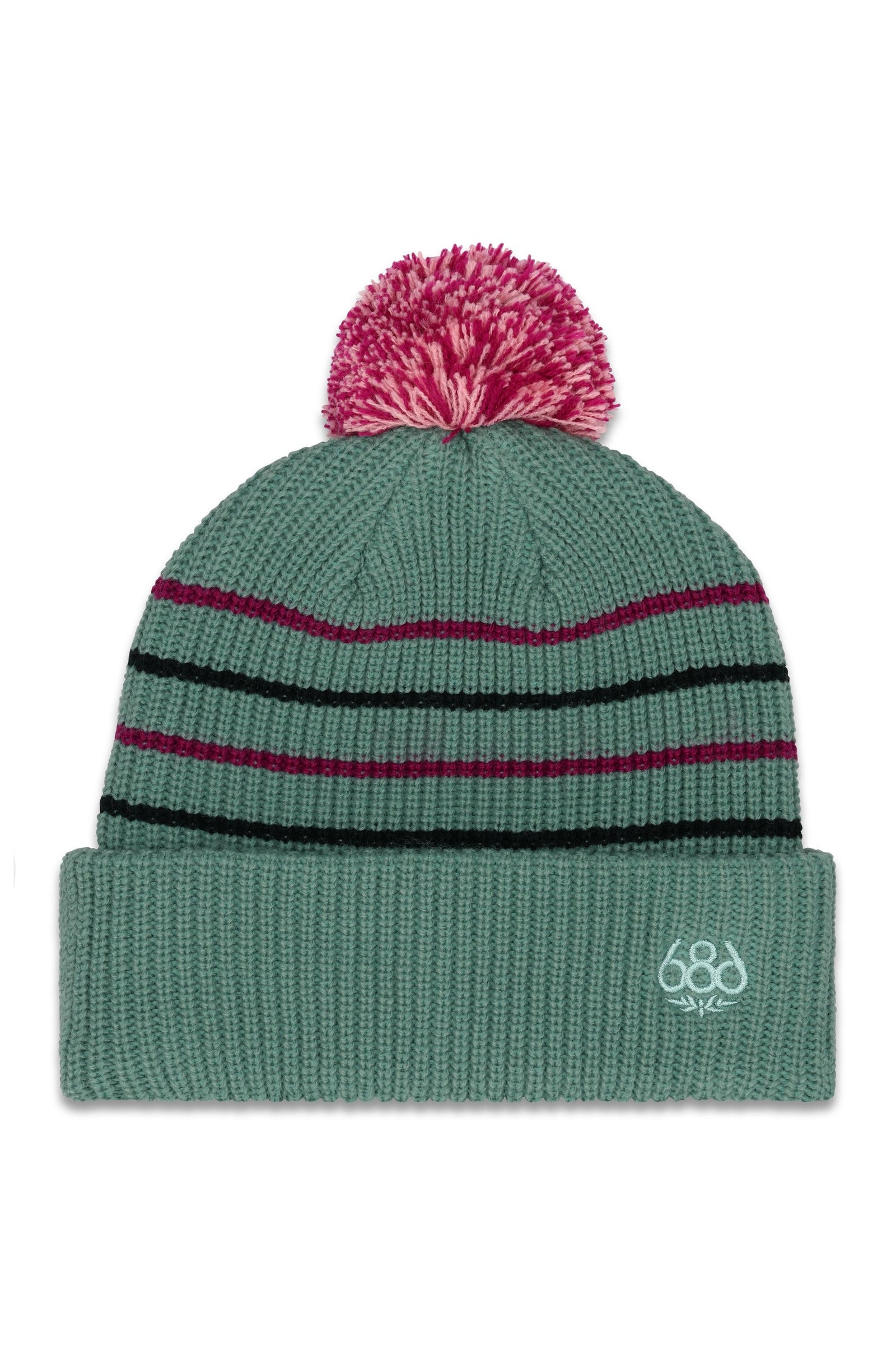 686 Youth Pom Beanie Dusty Marine Colorblock