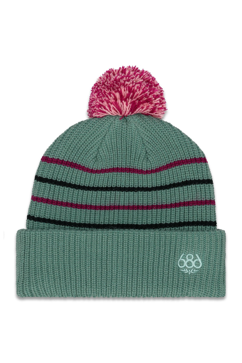 686 Youth Pom Beanie Dusty Marine Colorblock