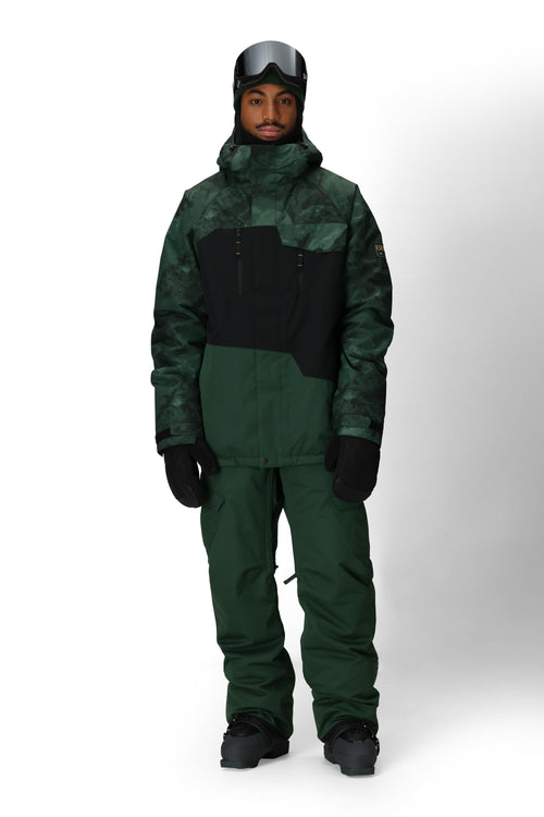 686 Geo Insulated Jacket Moss Green Colorblock