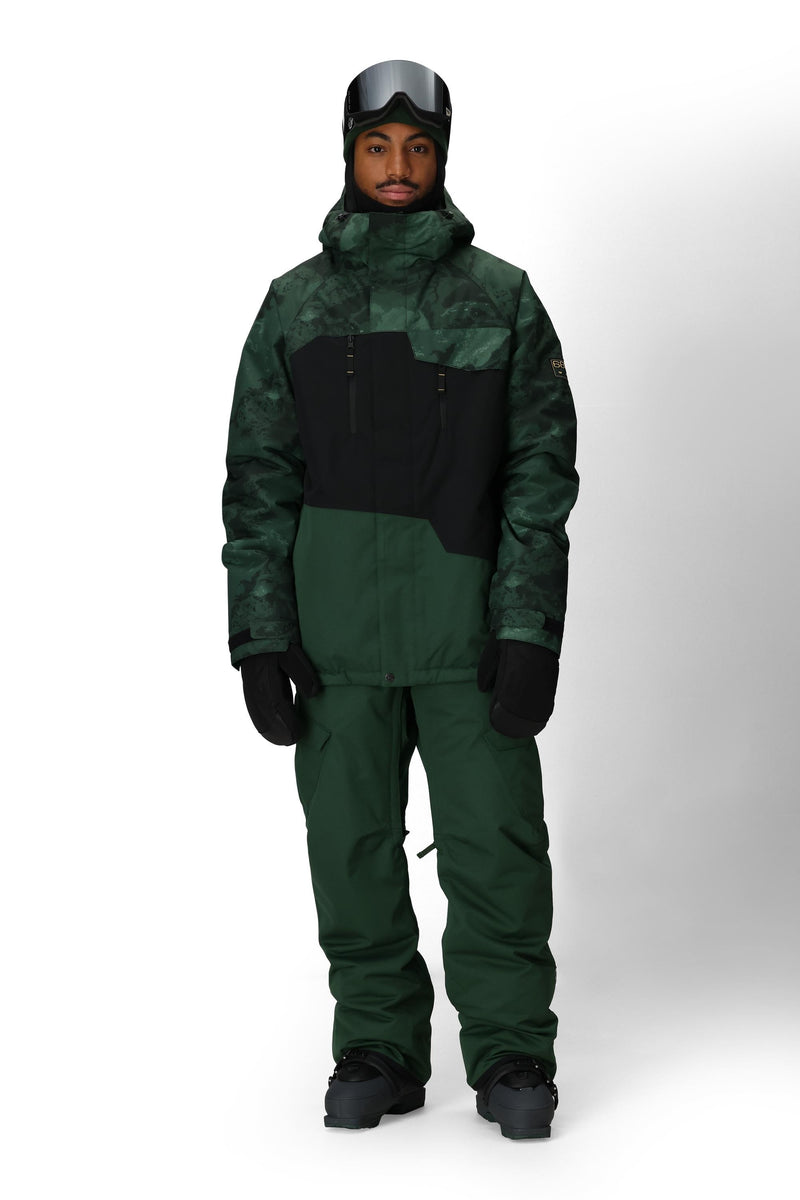 686 Geo Insulated Jacket Moss Green Colorblock