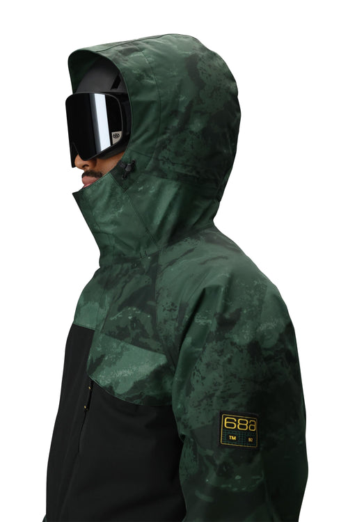 686 Geo Insulated Jacket Moss Green Colorblock