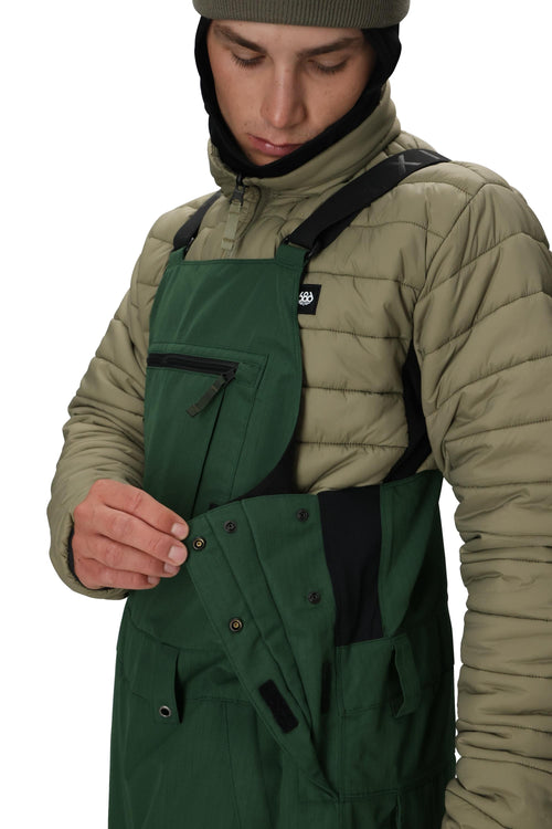 686 Hot Lap Insulated Bib Moss Green Ripstop