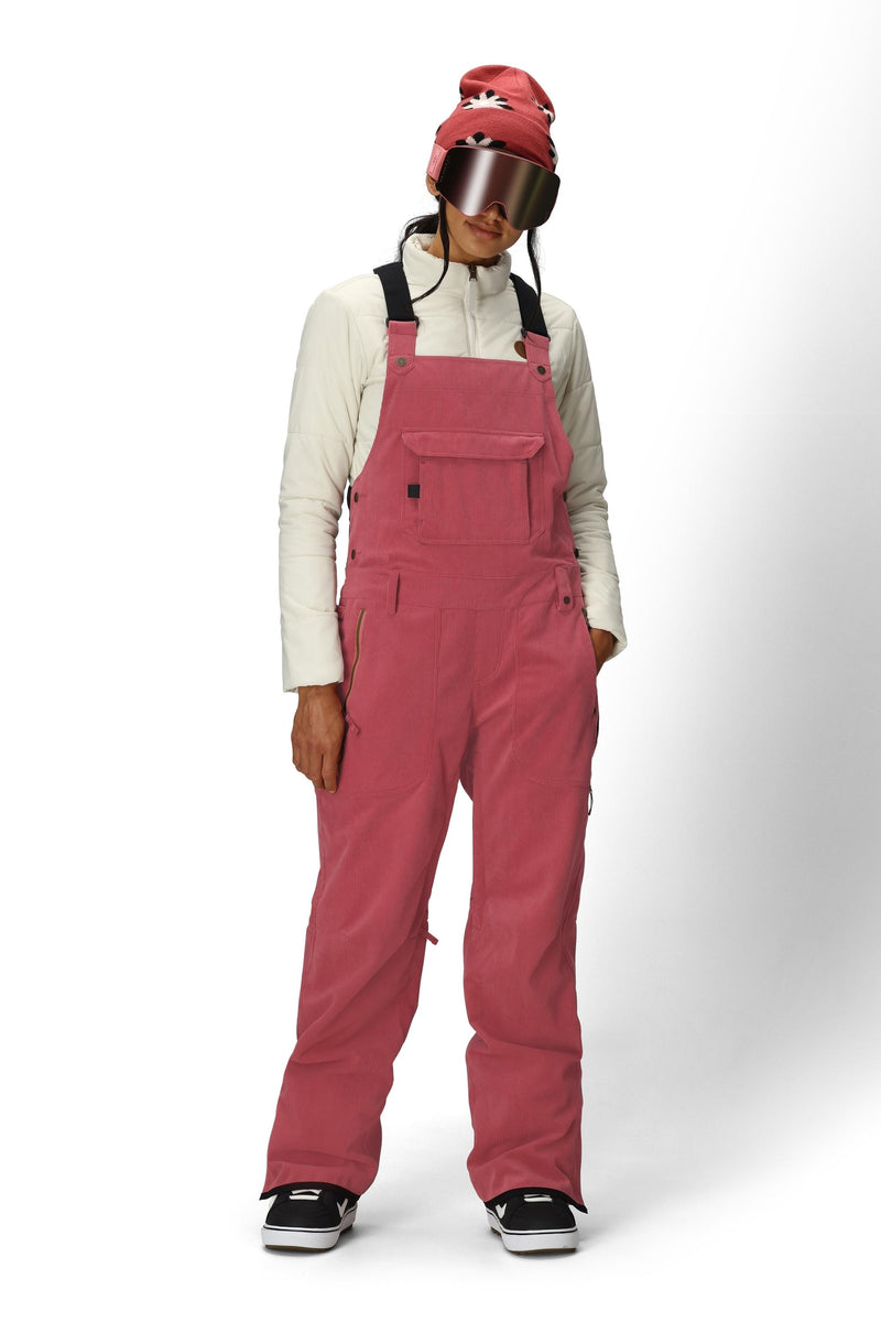 686 Women's Black Magic Insulated Bib Rosewood Corduroy