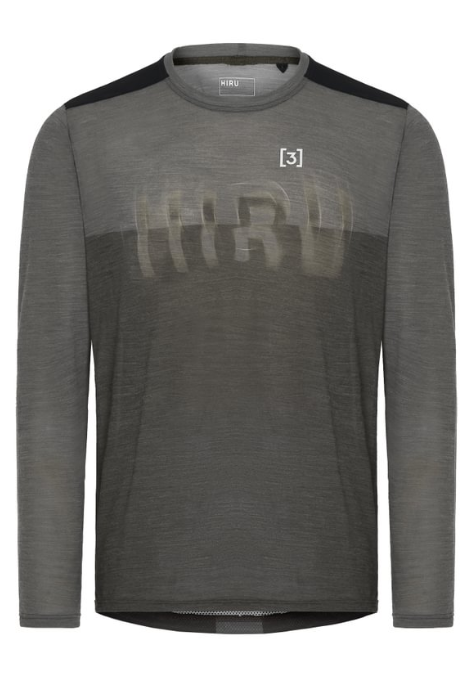 HIRU M Lab Merino LS T-Shirt Stone