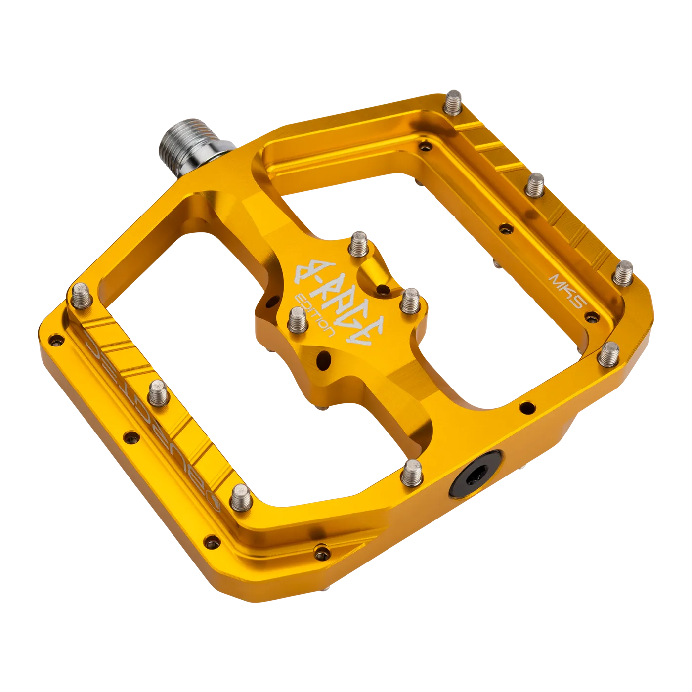 BURGTEC Penthouse Flat MK5 B-­Rage Edition Pedals Burgtec Bullion Gold
