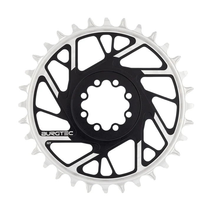 BURGTEC 3mm Offset Thick Thin Chainring for SRAM 8-Bolt - 32T - Burgtec Black