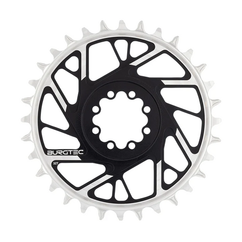 BURGTEC 3mm Offset Thick Thin Chainring for SRAM 8-Bolt - 32T - Burgtec Black