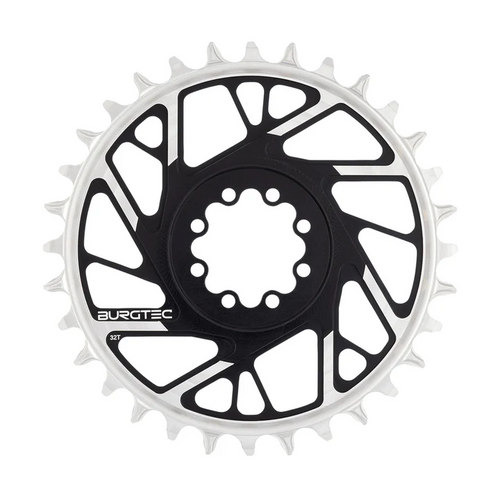 BURGTEC 3mm Offset Thick Thin Chainring for SRAM 8-Bolt - 32T - Burgtec Black