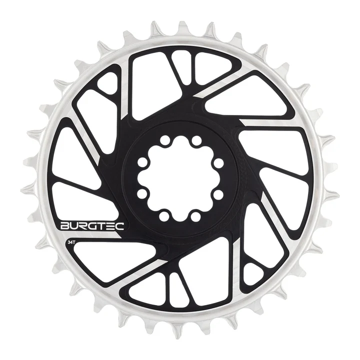 BURGTEC 3mm Offset Thick Thin Chainring for SRAM 8-Bolt - 34T - Burgtec Black