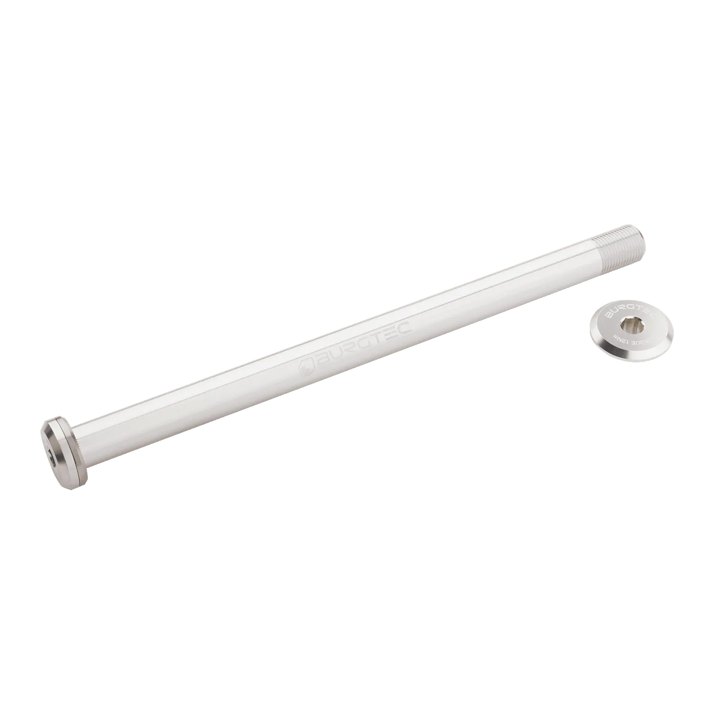 BURGTEC Santa Cruz V10 182mm Rear Axle - Rhodium Silver