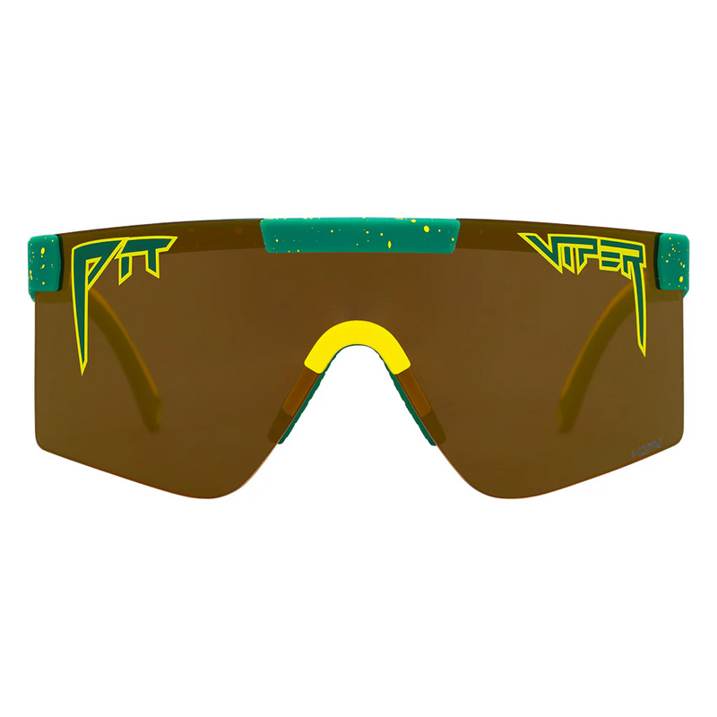 Pit Viper The Straya Original 2.0 Wide Sunglasses HDPV Polarized Gold Lens