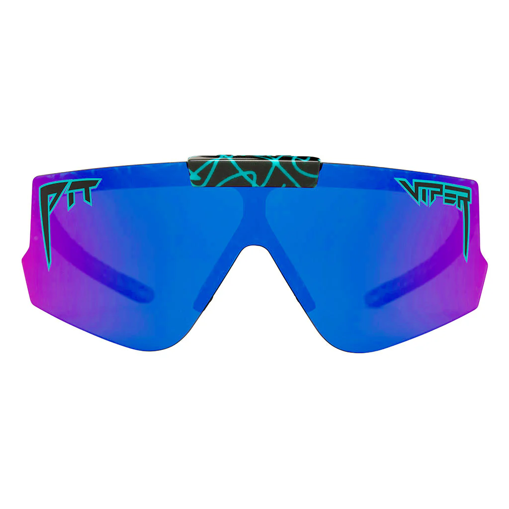 Pit Viper The Voltage Flip-Offs 2.0 Wide Sunglasses Pink-Purple Lens