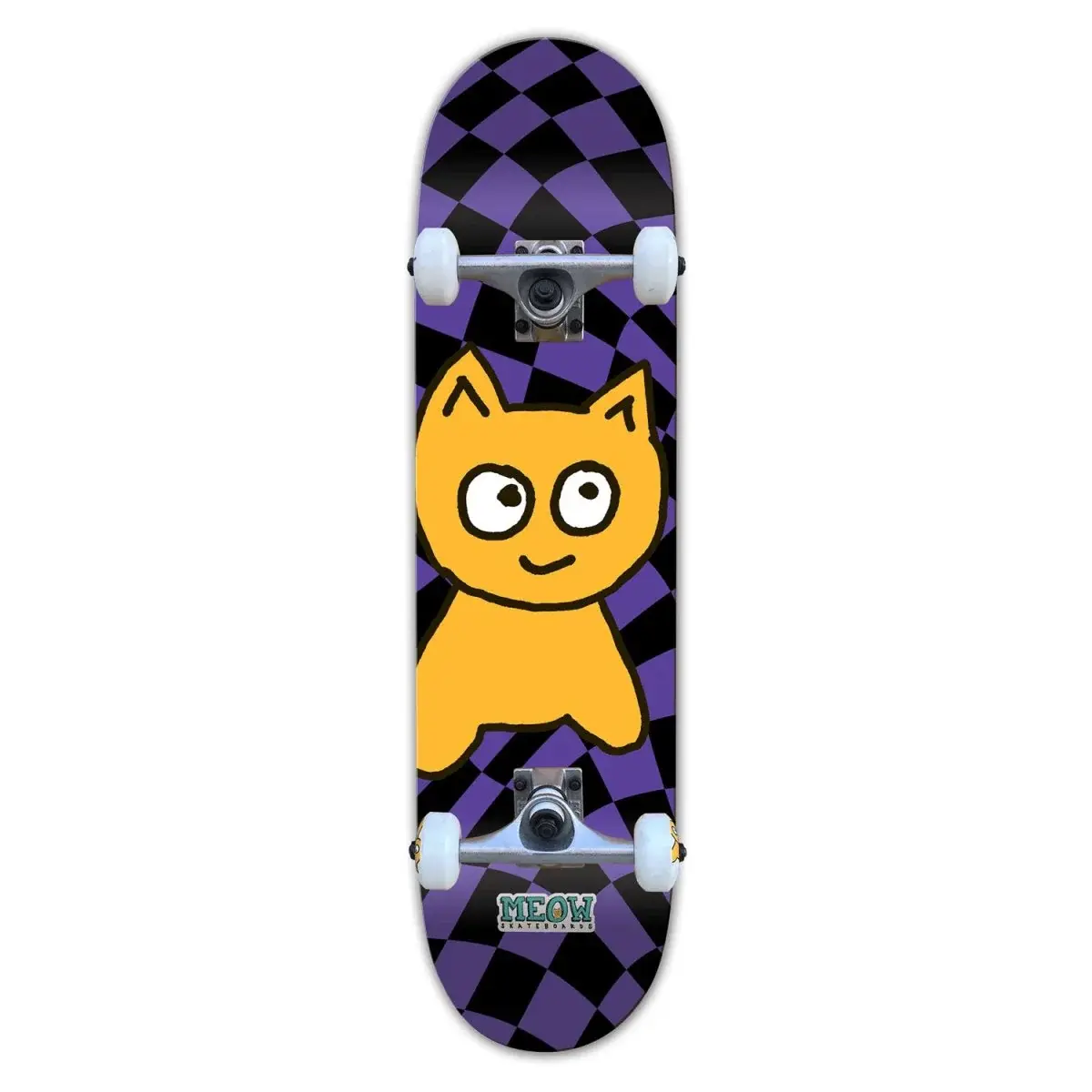 Meow Big Cat Checker Twist Complete Purple 8.25