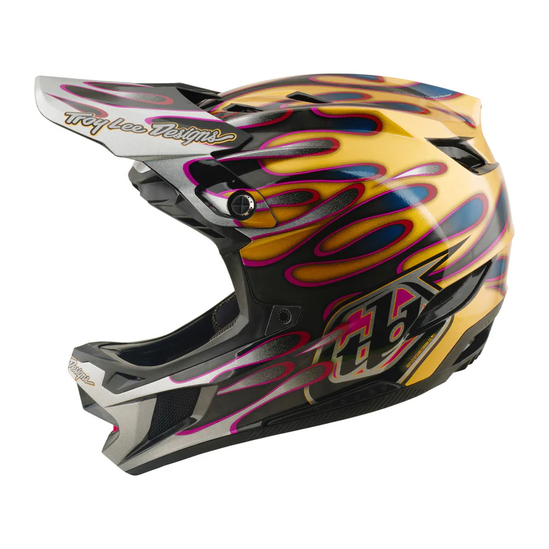 Troy Lee Designs D4 Carbon Helmet MIPS Overspray L Gold / Black