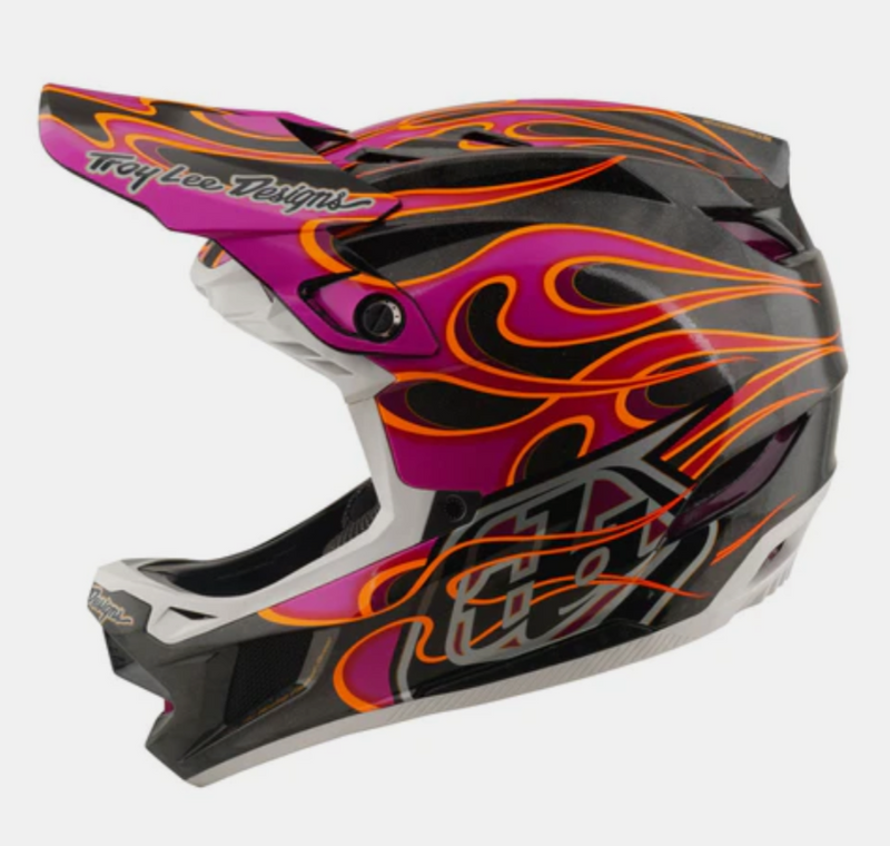 Troy Lee Designs D4 Carbon Helmet MIPS Torched L Carbon / Magenta