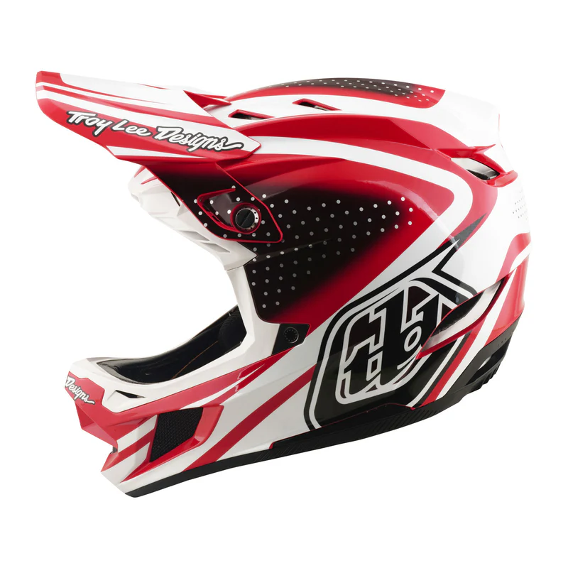 Troy Lee Designs D4 Polyacrylite Helmet MIPS The Line L Fire / White
